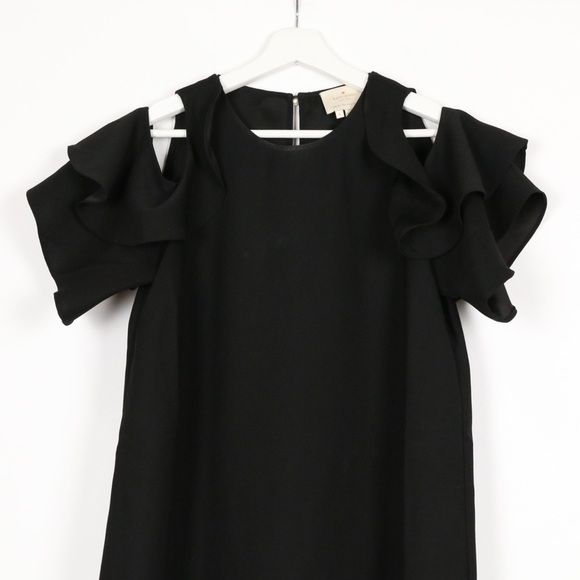 Kate Spade Cold Shoulder Black Dress - Picture 2 of 9